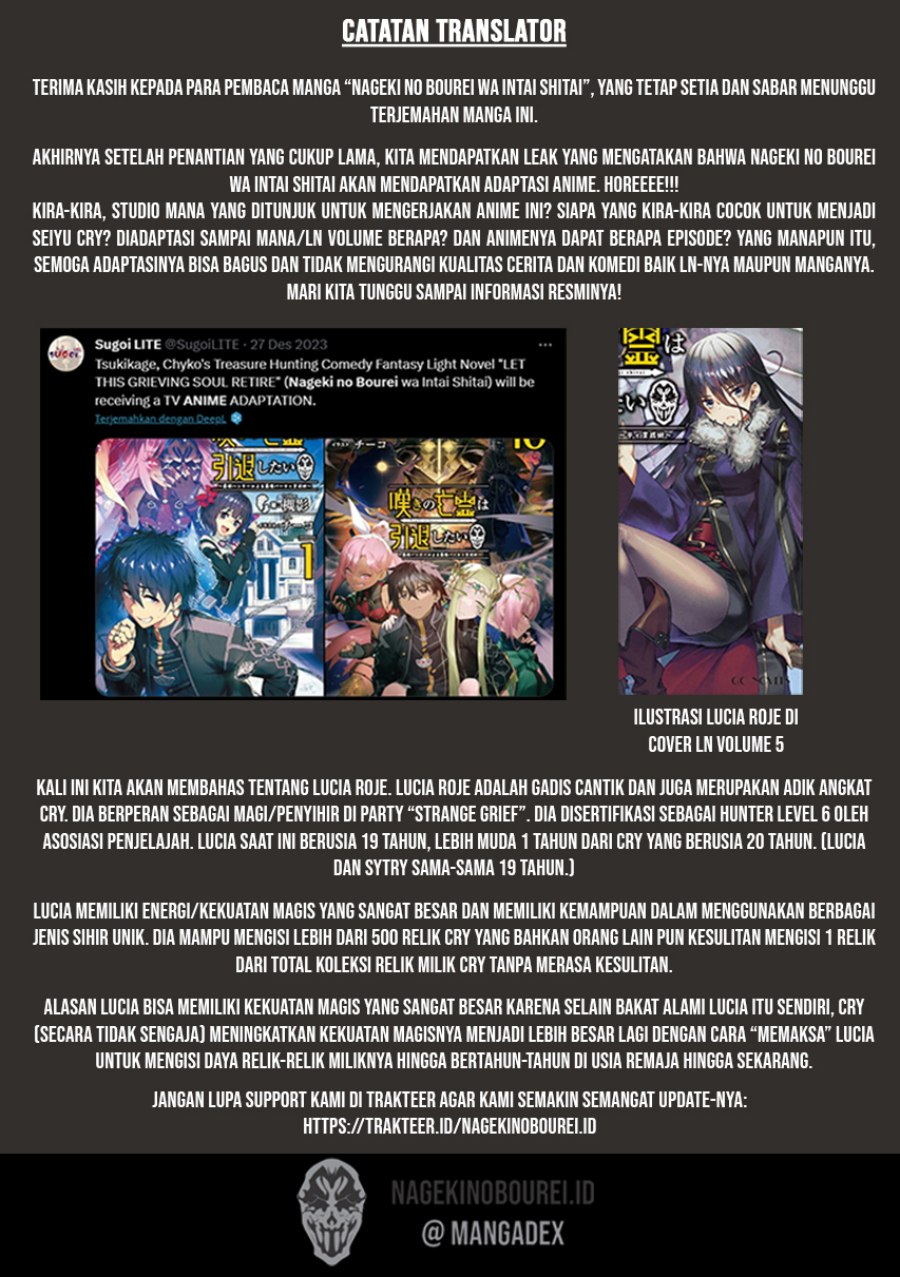 Nageki no Bourei wa Intai Shitai – Saijiyaku Hanta ni Yoru Saikiyou Patei Ikusei Jutsu Chapter 38 Gambar 33