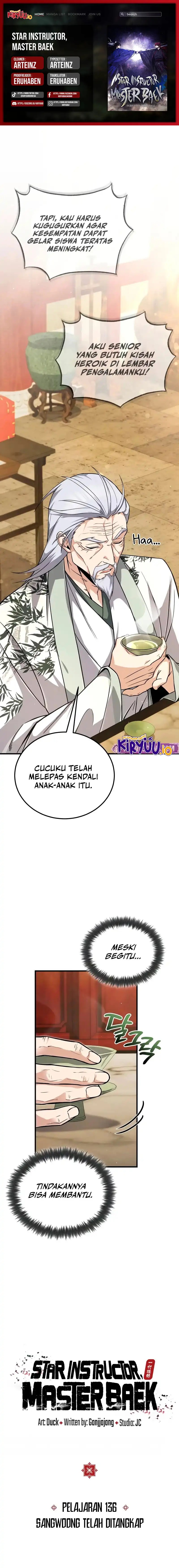 Number One Star Instructor Master Baek Chapter 136 Gambar 1