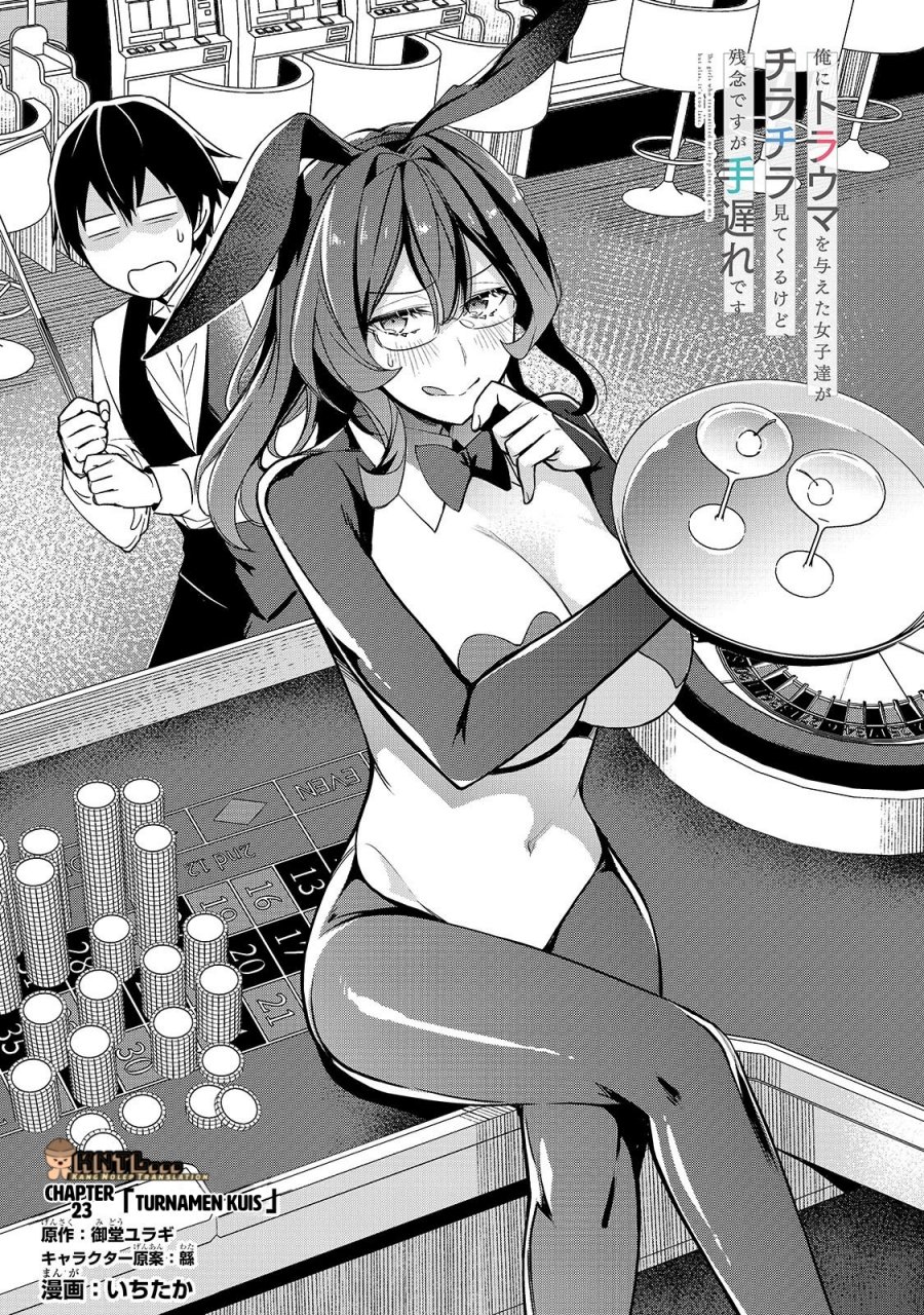 Ore ni Trauma wo Ataeta Joshi-tachi ga Chirachira Mitekuru kedo, Zannen desu ga Teokure desu Chapter 23 Gambar 8