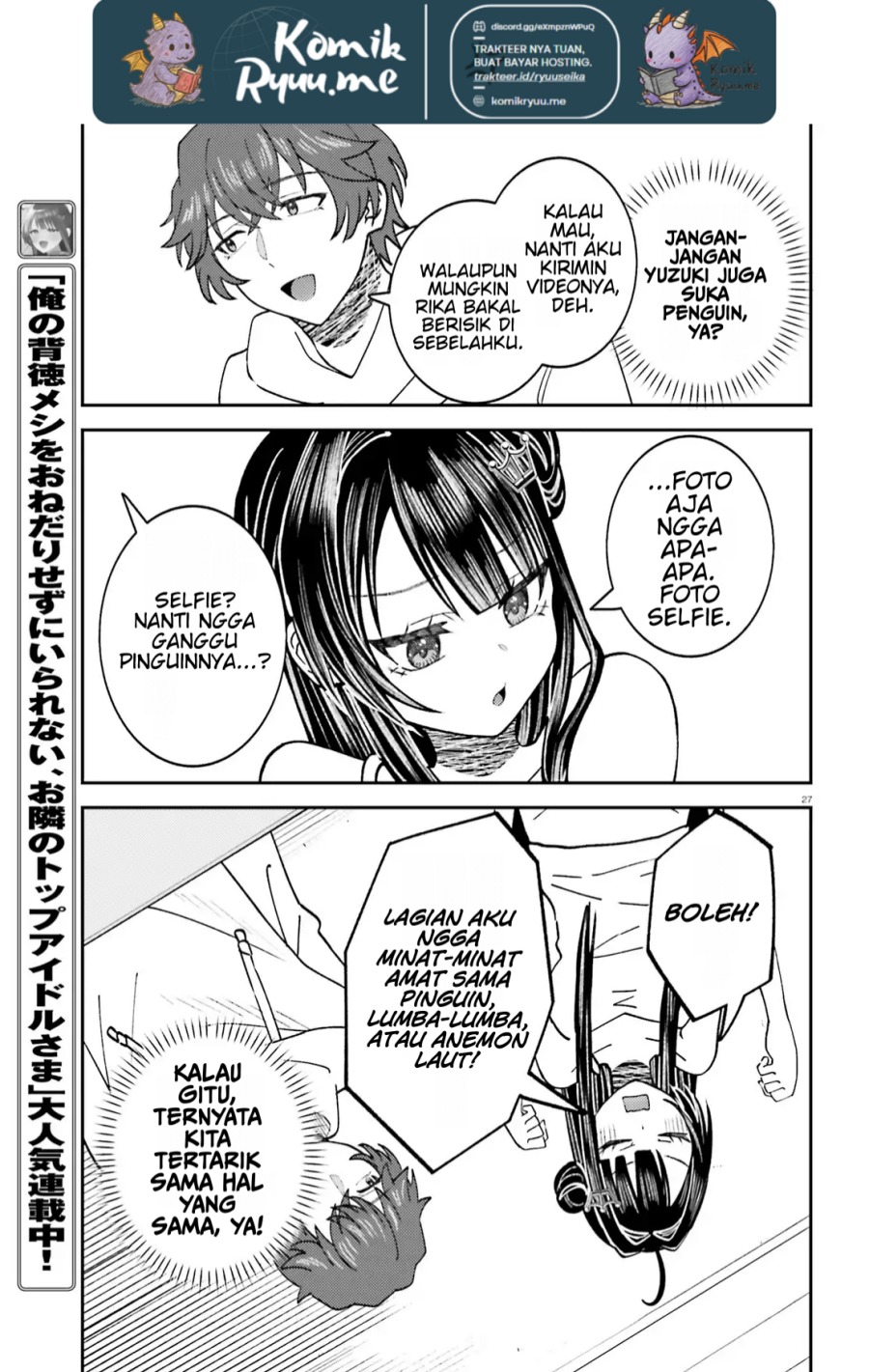Ore no Haitoku Meshi o Onedari Sezu ni Irarenai Otonari no Top Idol-sama Chapter 08 Gambar 29