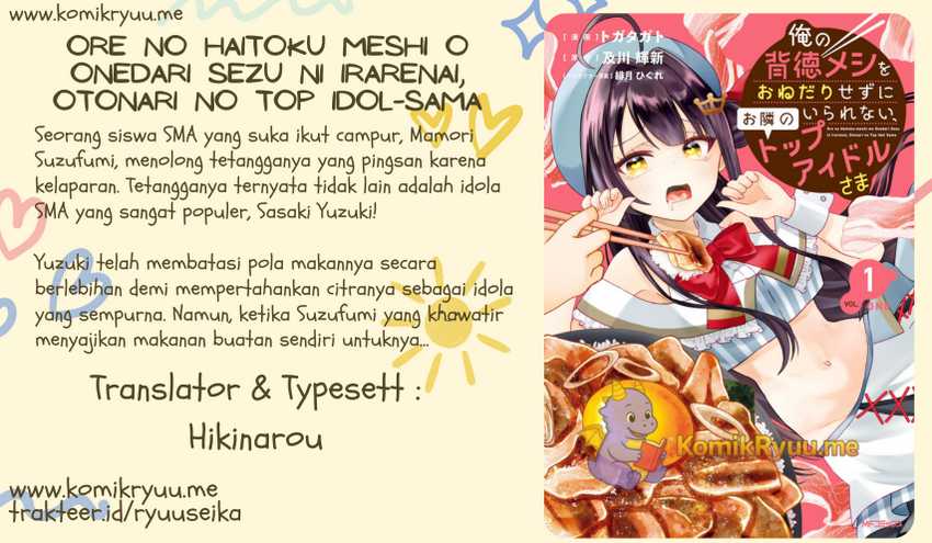Ore no Haitoku Meshi o Onedari Sezu ni Irarenai Otonari no Top Idol-sama Chapter 09 Gambar 1