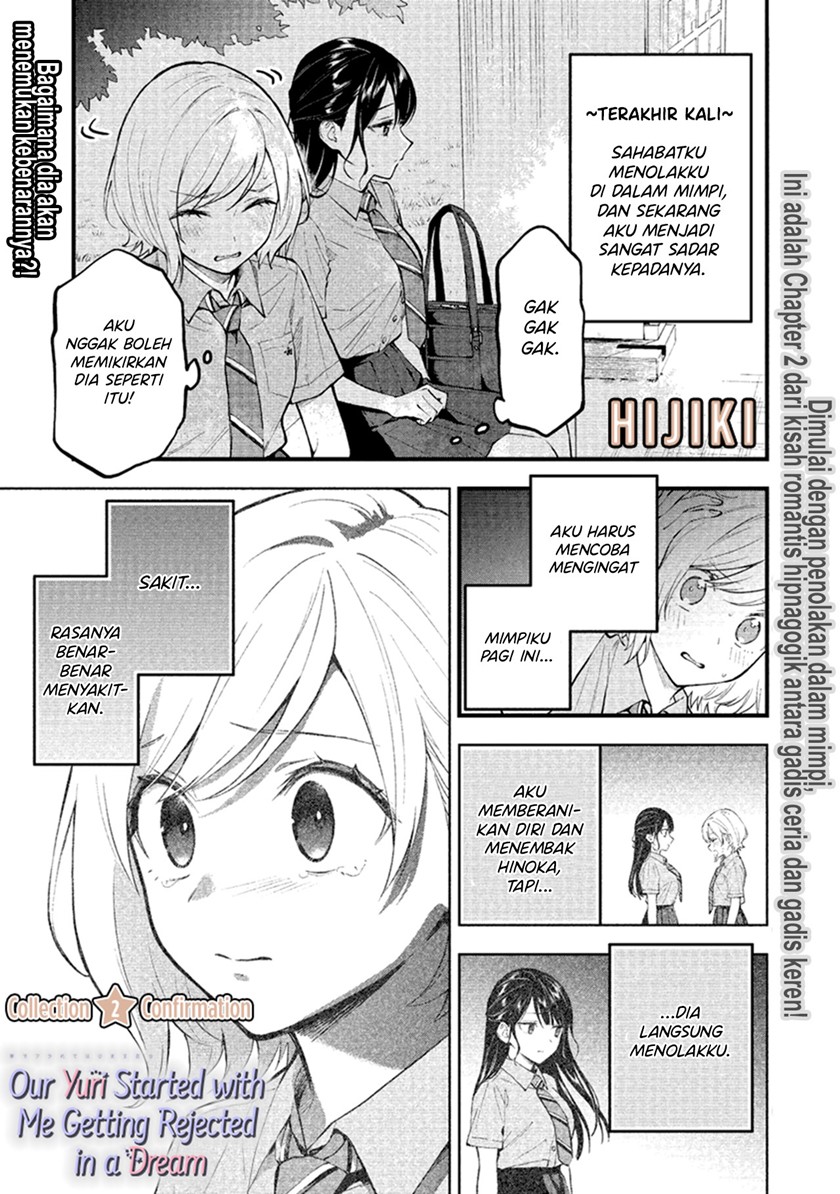 Our Yuri Started with Me Getting Rejected in a Dream Chapter 02 Gambar 2
