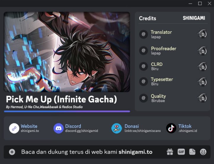Pick Me Up, Infinite Gacha Chapter 160 Gambar 1