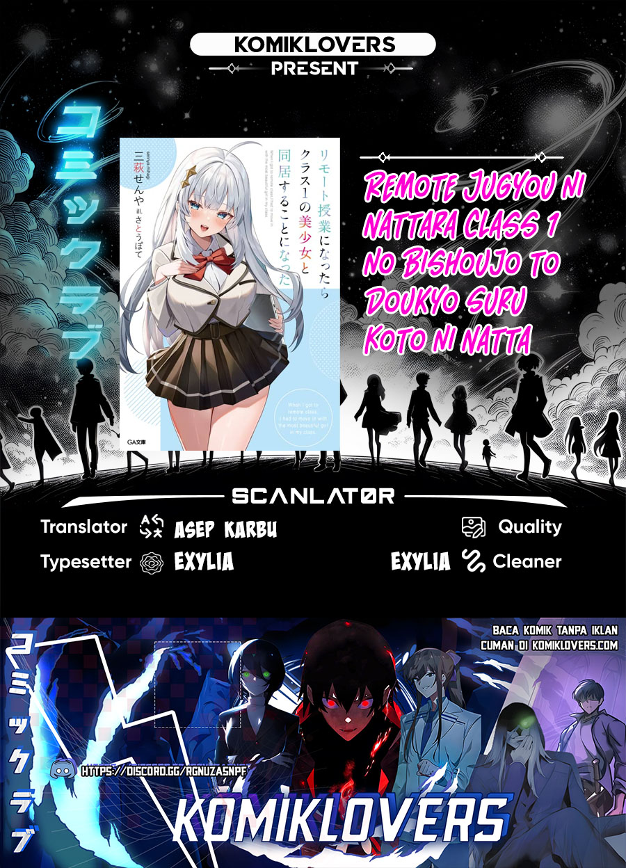 Remote Jugyou ni Nattara Class 1 no Bishoujo to Doukyo Suru Koto ni Natta Chapter 02 Gambar 1