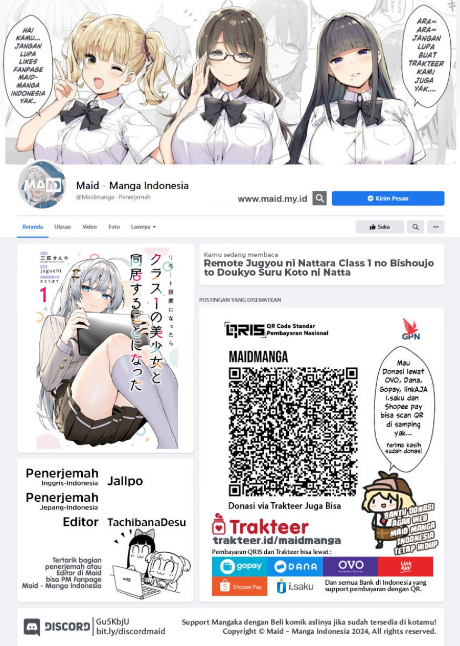 Remote Jugyou ni Nattara Class 1 no Bishoujo to Doukyo Suru Koto ni Natta Chapter 11 Gambar 2