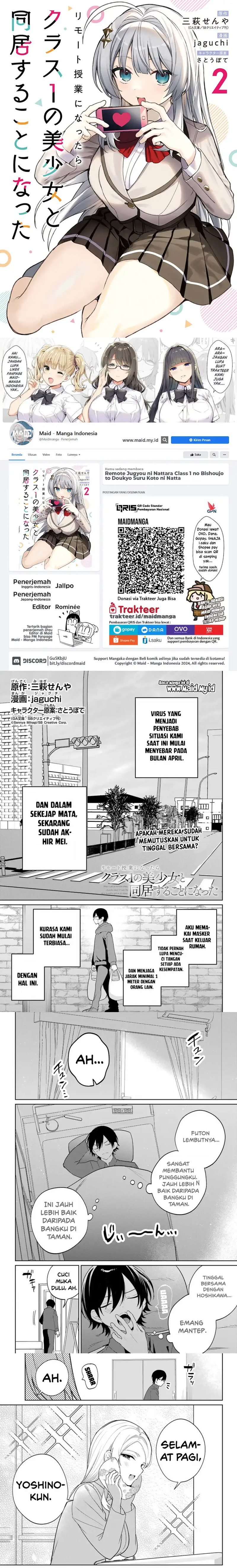 Remote Jugyou ni Nattara Class 1 no Bishoujo to Doukyo Suru Koto ni Natta Chapter 13 Gambar 1
