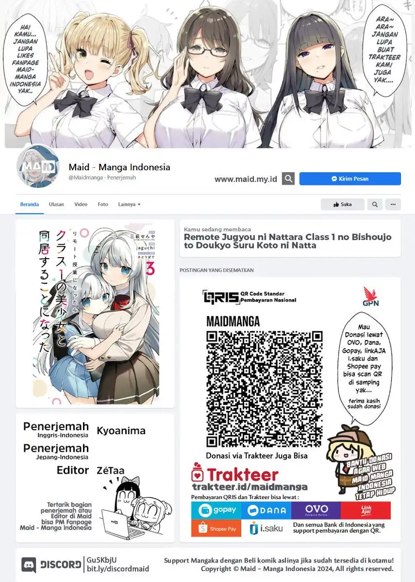 Remote Jugyou ni Nattara Class 1 no Bishoujo to Doukyo Suru Koto ni Natta Chapter 18 Gambar 2