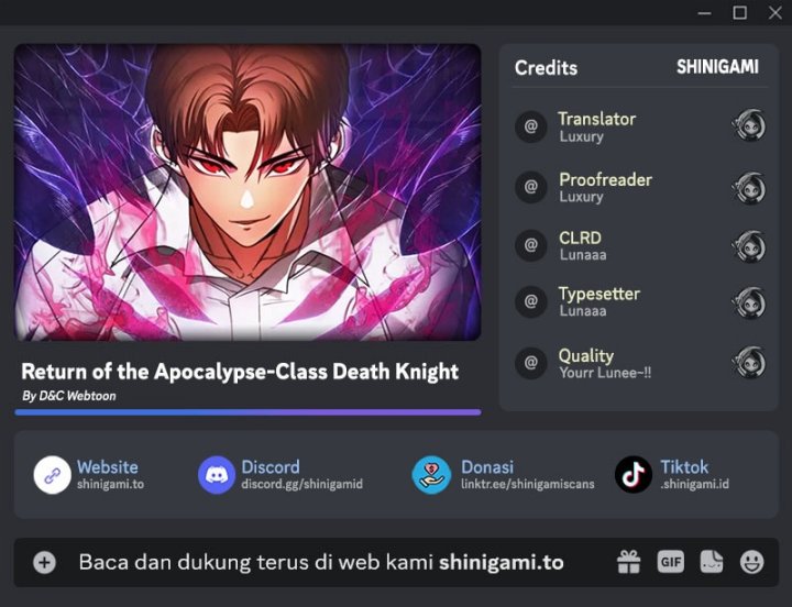 Return Of The Apocalypse-Class Death Knight Chapter 18 Gambar 1