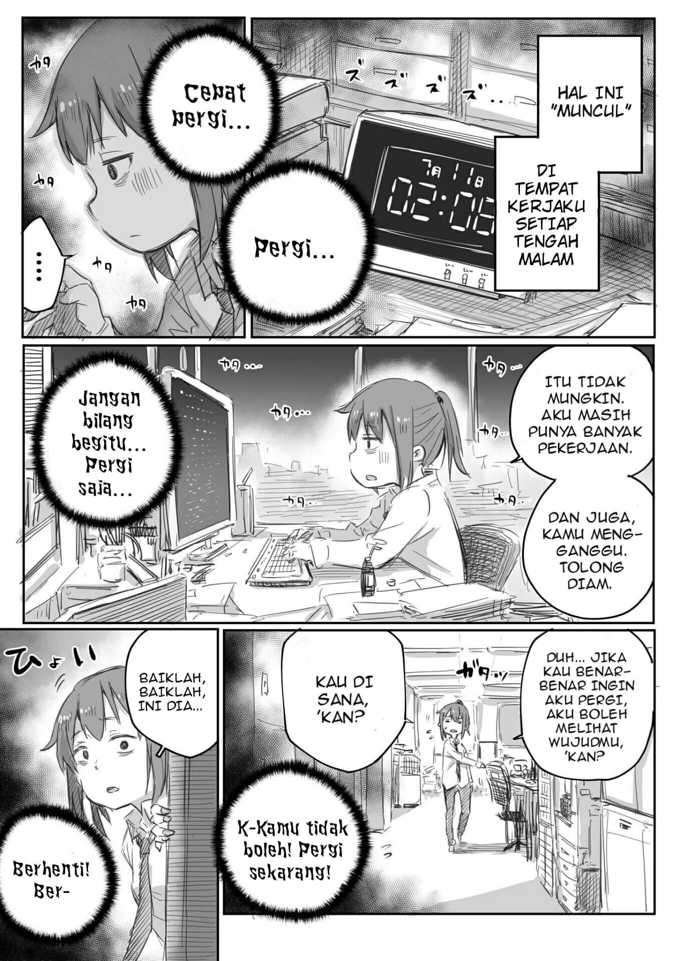 Shachiku-san wa Youjo Yuurei ni Iyasaretai Chapter 01 Gambar 2