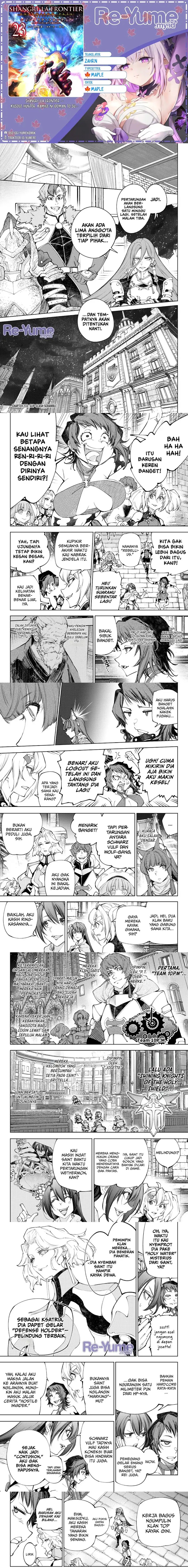 Shangri-La Frontier ~ Kusoge Hunter, Kamige ni Idoman to su~ Chapter 233 Gambar 1