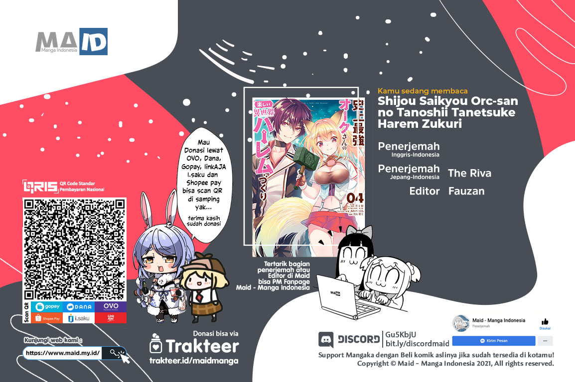 Shijou Saikyou Orc-san no Tanoshii Tanetsuke Harem Zukuri Chapter 41.2 Gambar 1