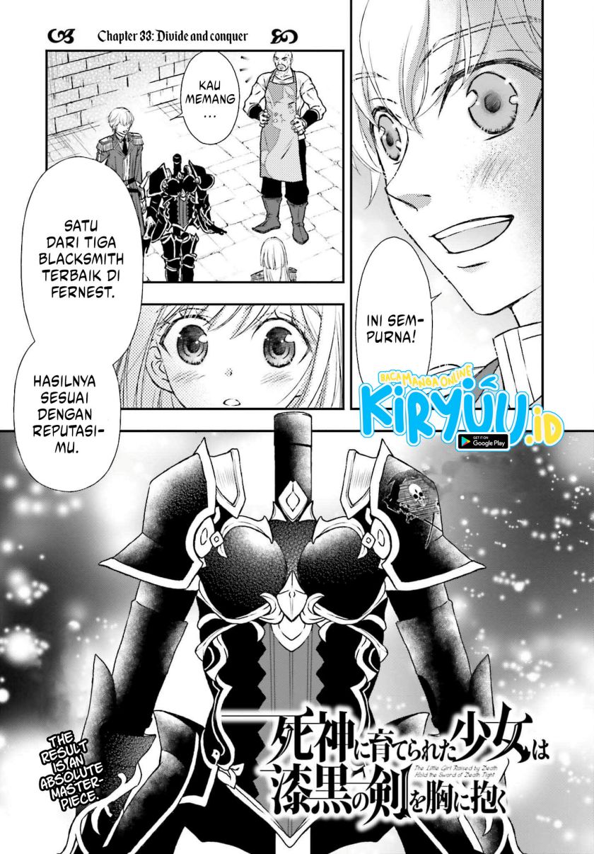 Shinigami ni Sodaterareta Shoujo wa Shikkoku no Tsurugi wo Mune ni Idaku Chapter 33 Gambar 2