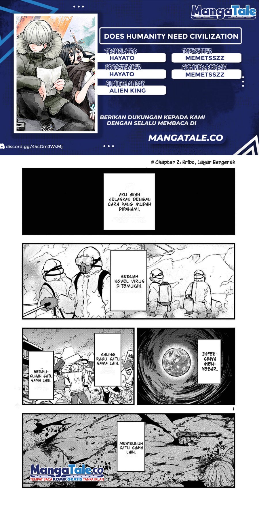 Shuumatsu no Jinrui ni Bunmei wa Hitsuyou desu ka? Chapter 02 Gambar 1