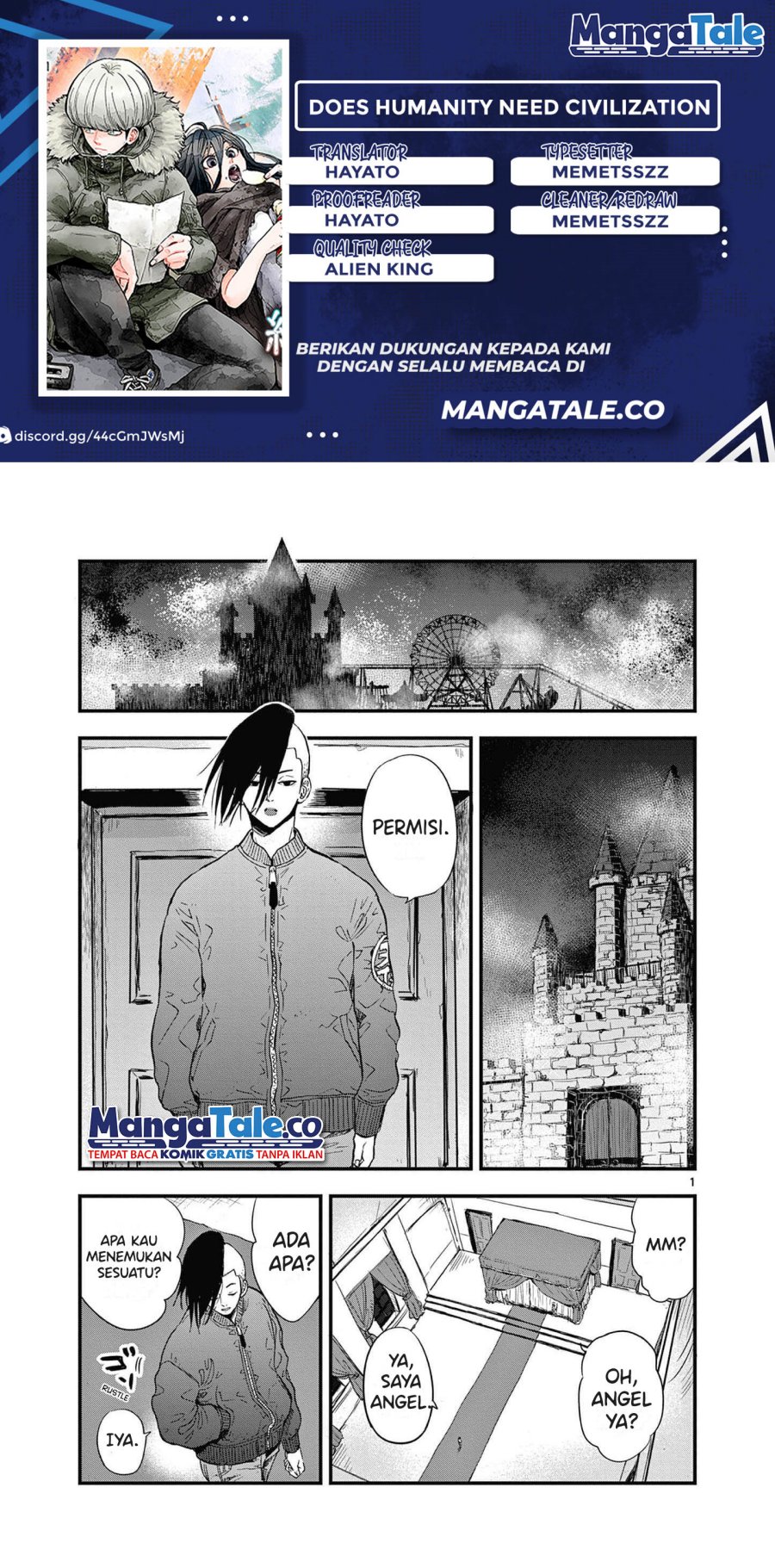 Shuumatsu no Jinrui ni Bunmei wa Hitsuyou desu ka? Chapter 03 Gambar 1