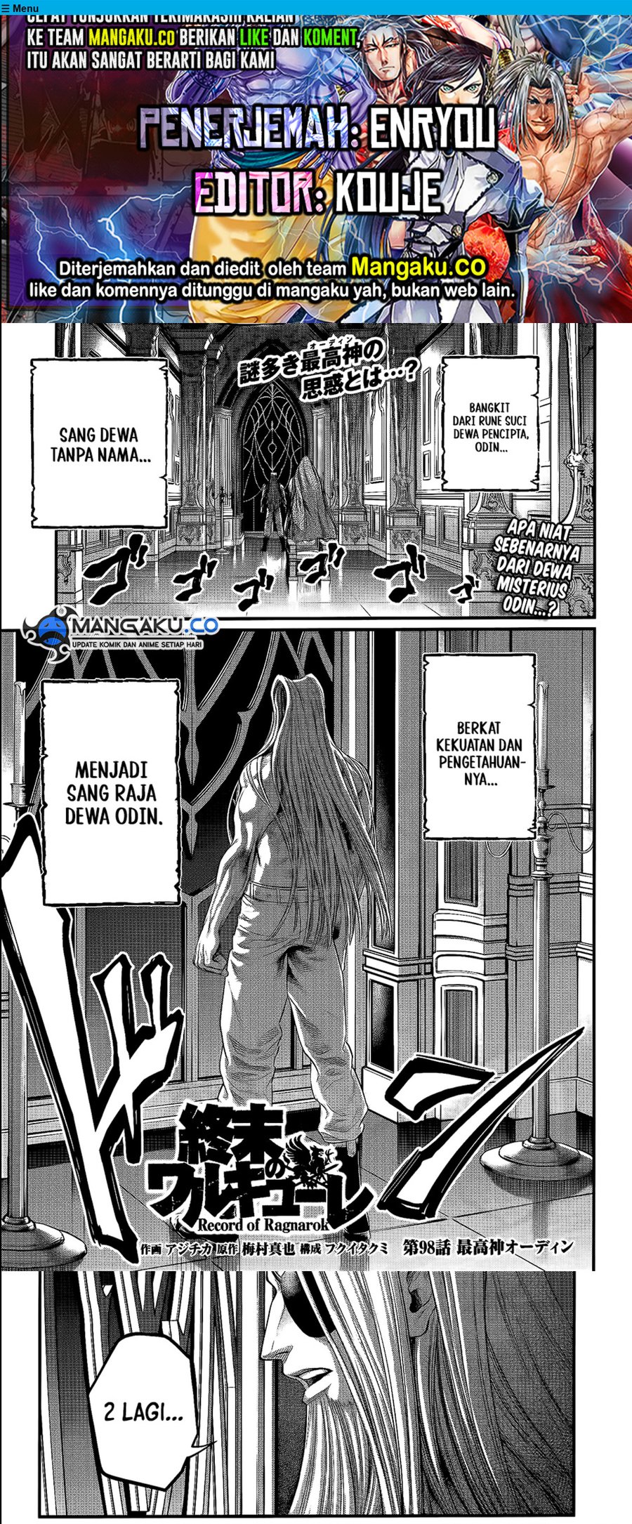 Shuumatsu no Valkyrie Chapter 98 Gambar 1