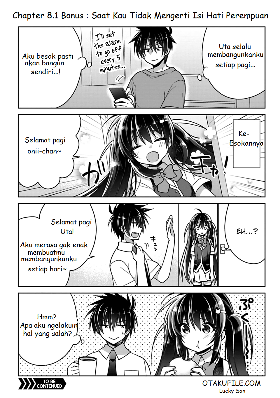 Siscon Ani to Brocon Imouto ga Shoujiki ni Nattara Chapter 08.1 Gambar 1