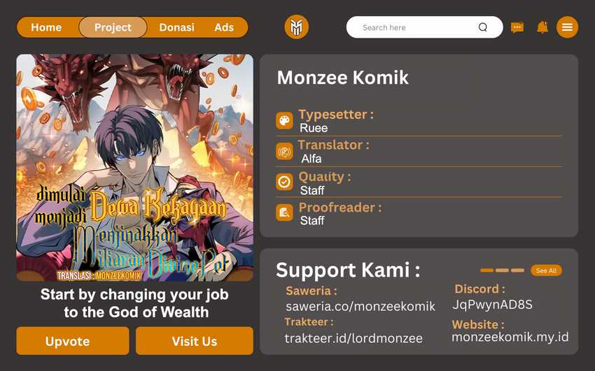 Start by changing your job to the God of Wealth and taming billions of divine pets! Chapter 09 Gambar 1