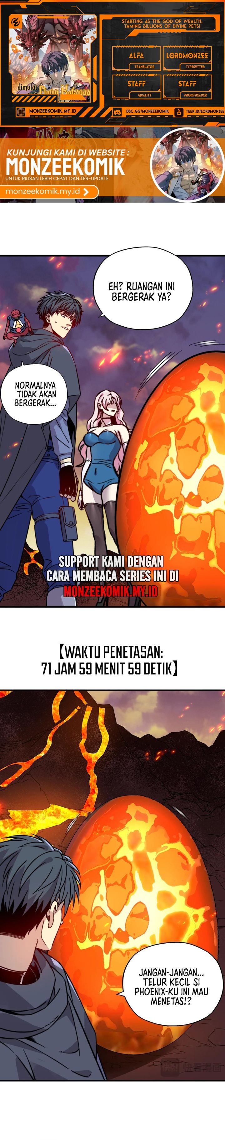 Start by changing your job to the God of Wealth and taming billions of divine pets! Chapter 31 Gambar 1