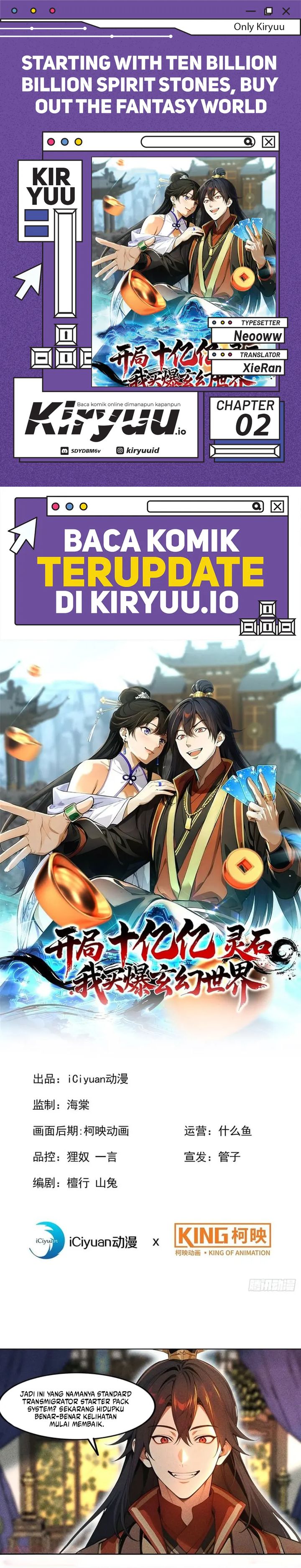 Starting with Ten Billion Spirit Stones, I Buy Out the Fantasy World Chapter 02 Gambar 1