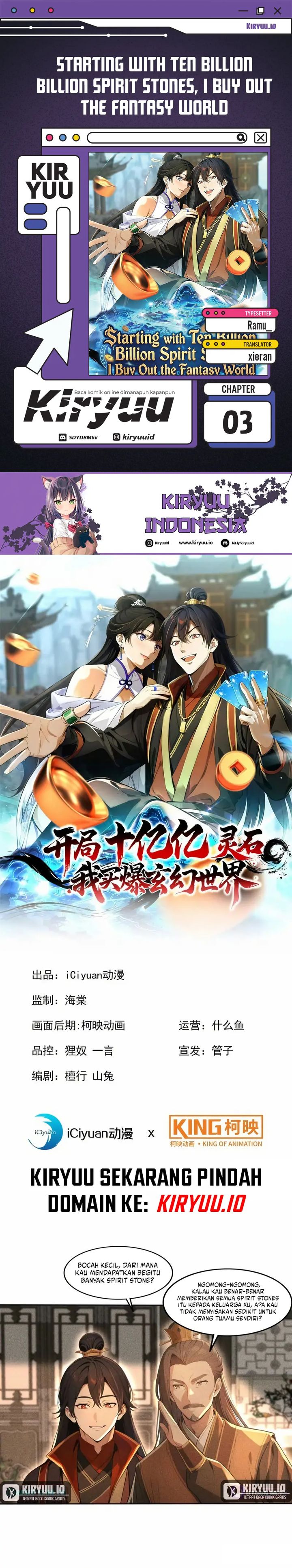 Starting with Ten Billion Spirit Stones, I Buy Out the Fantasy World Chapter 03 Gambar 1