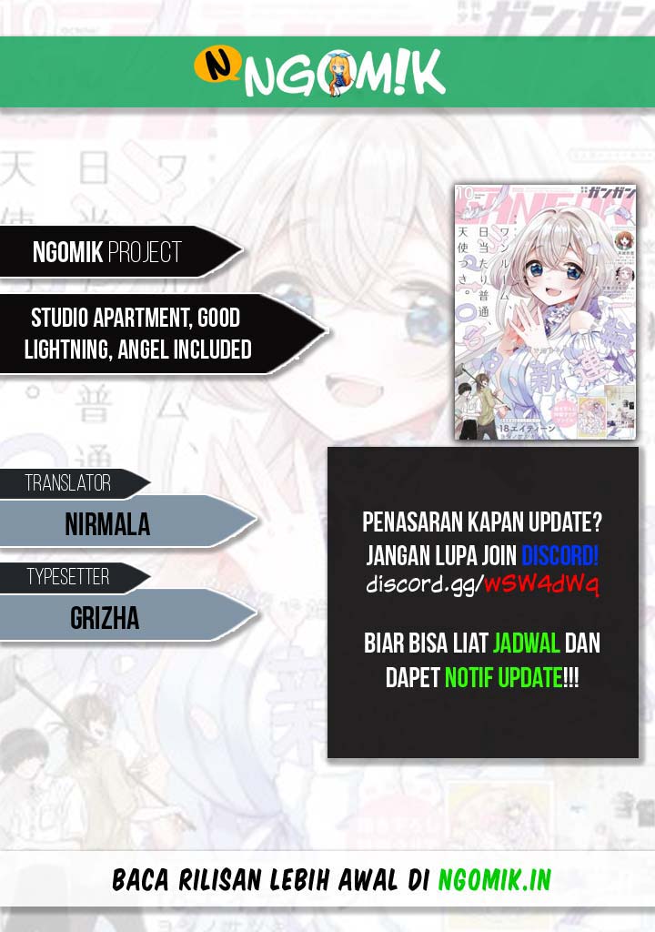 Studio Apartment, Good Lightning, Angel Included (One Room, Hi Atari Futsuu, Tenshi Tsuki) Chapter 02 Gambar 1