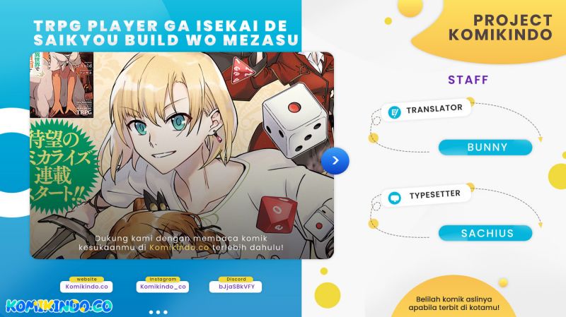 TRPG Player ga Isekai de Saikyou Build wo Mezasu Chapter 01.1 Gambar 1