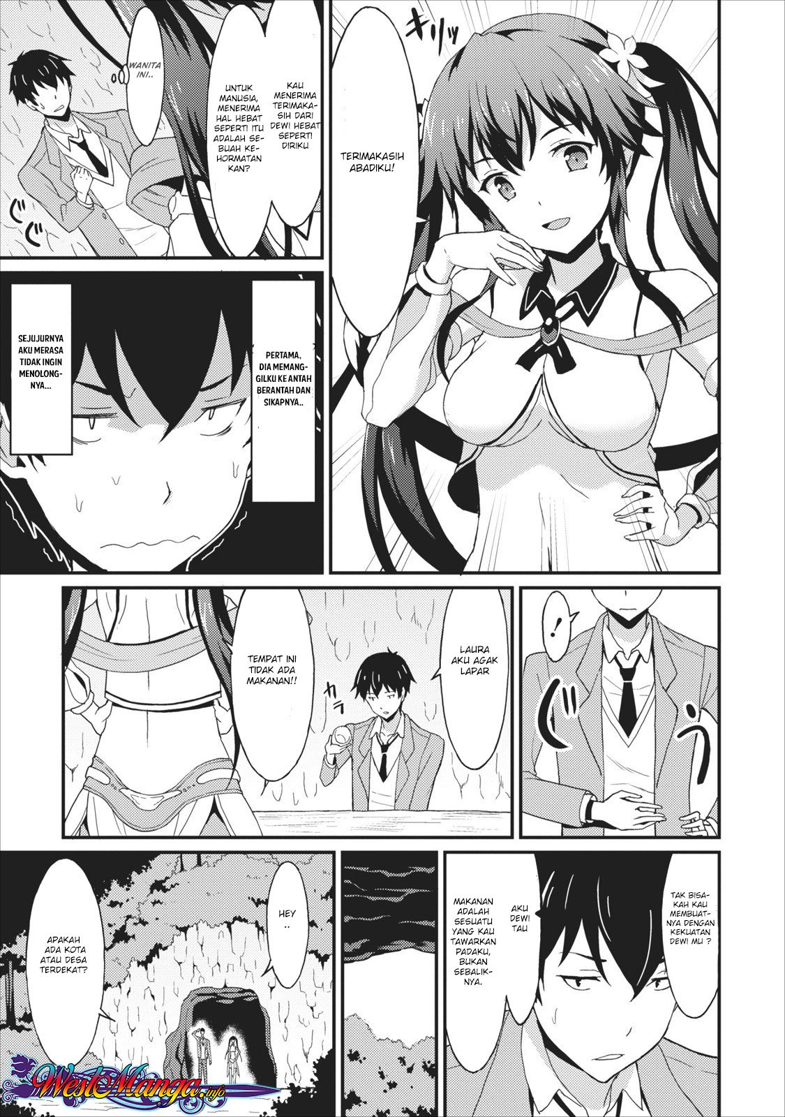 Taberu dake de Level-Up! Damegami to Issho ni Isekai Musou Chapter 01 Gambar 12