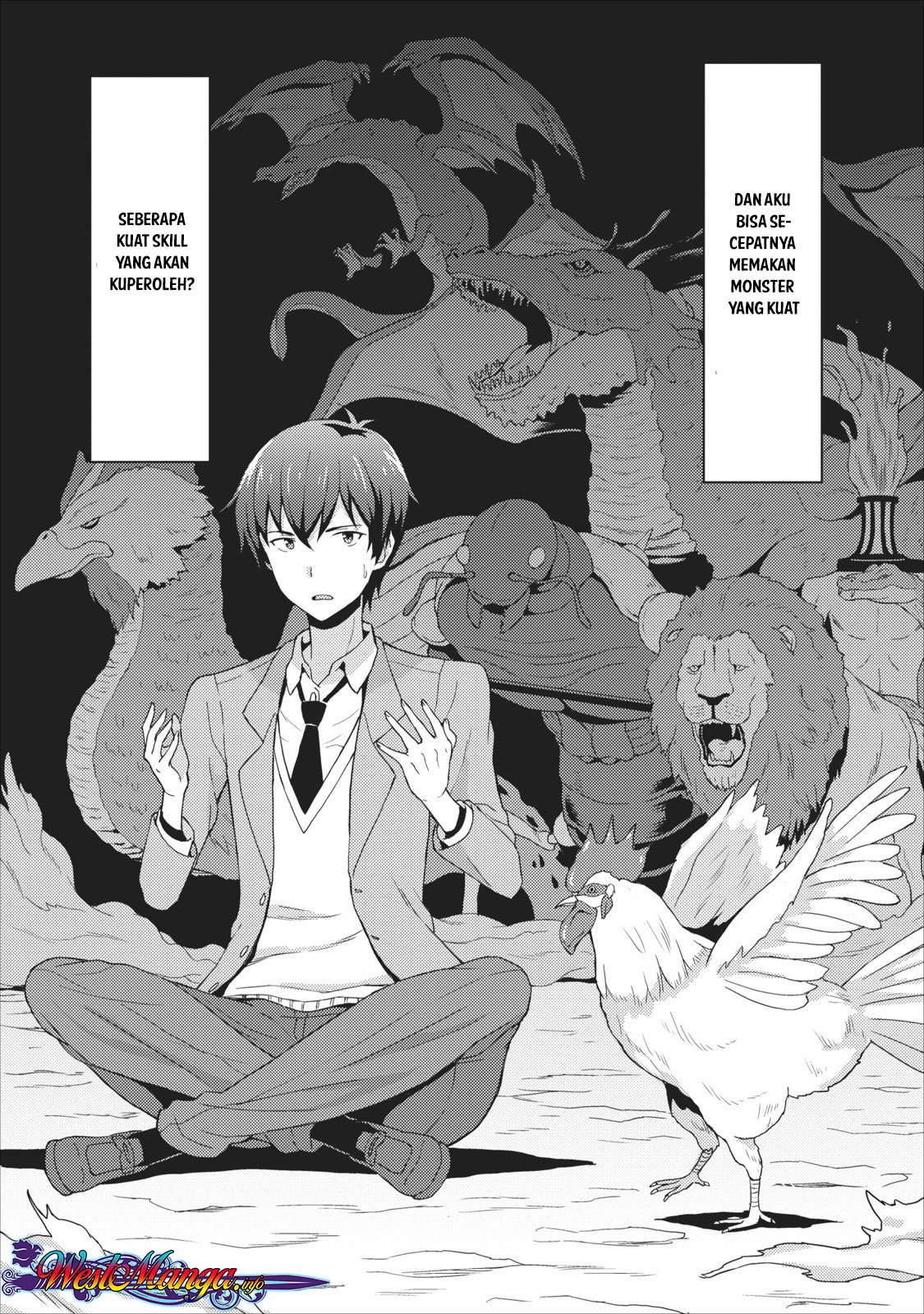 Taberu dake de Level-Up! Damegami to Issho ni Isekai Musou Chapter 01 Gambar 41