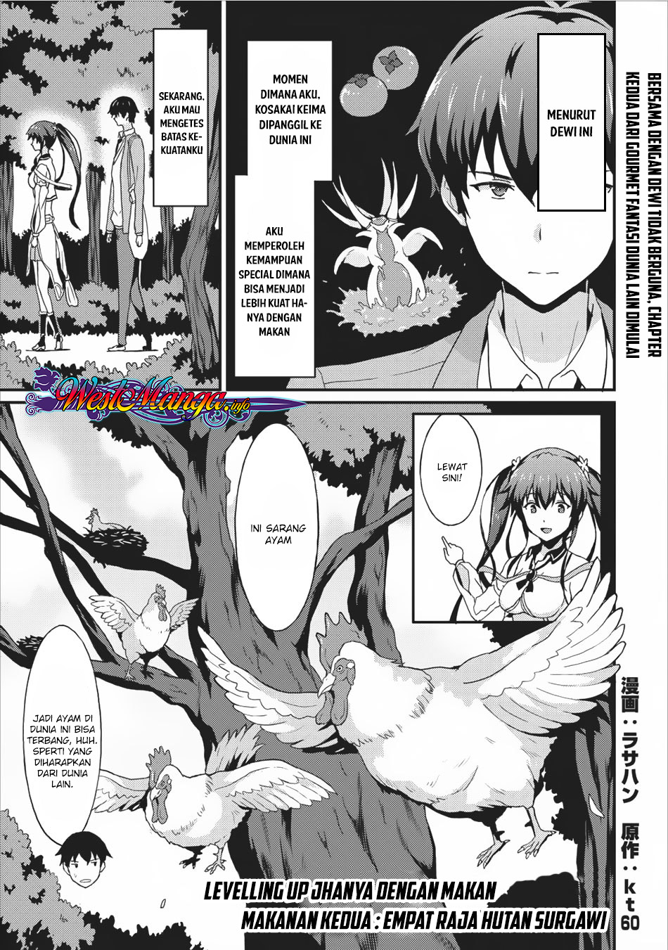 Taberu dake de Level-Up! Damegami to Issho ni Isekai Musou Chapter 02 Gambar 1