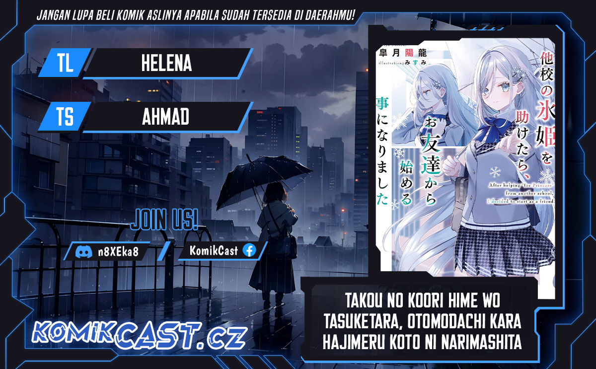 Takou no Koori Hime wo Chikan kara Tasuketara, Otomedachi kara Hajimeru Koto ni Narimashita Chapter 02.1 Gambar 1