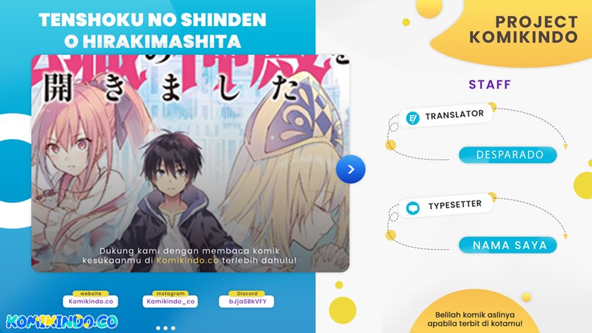 Tenshoku no Shinden wo Hirakimashita Chapter 16 Gambar 1