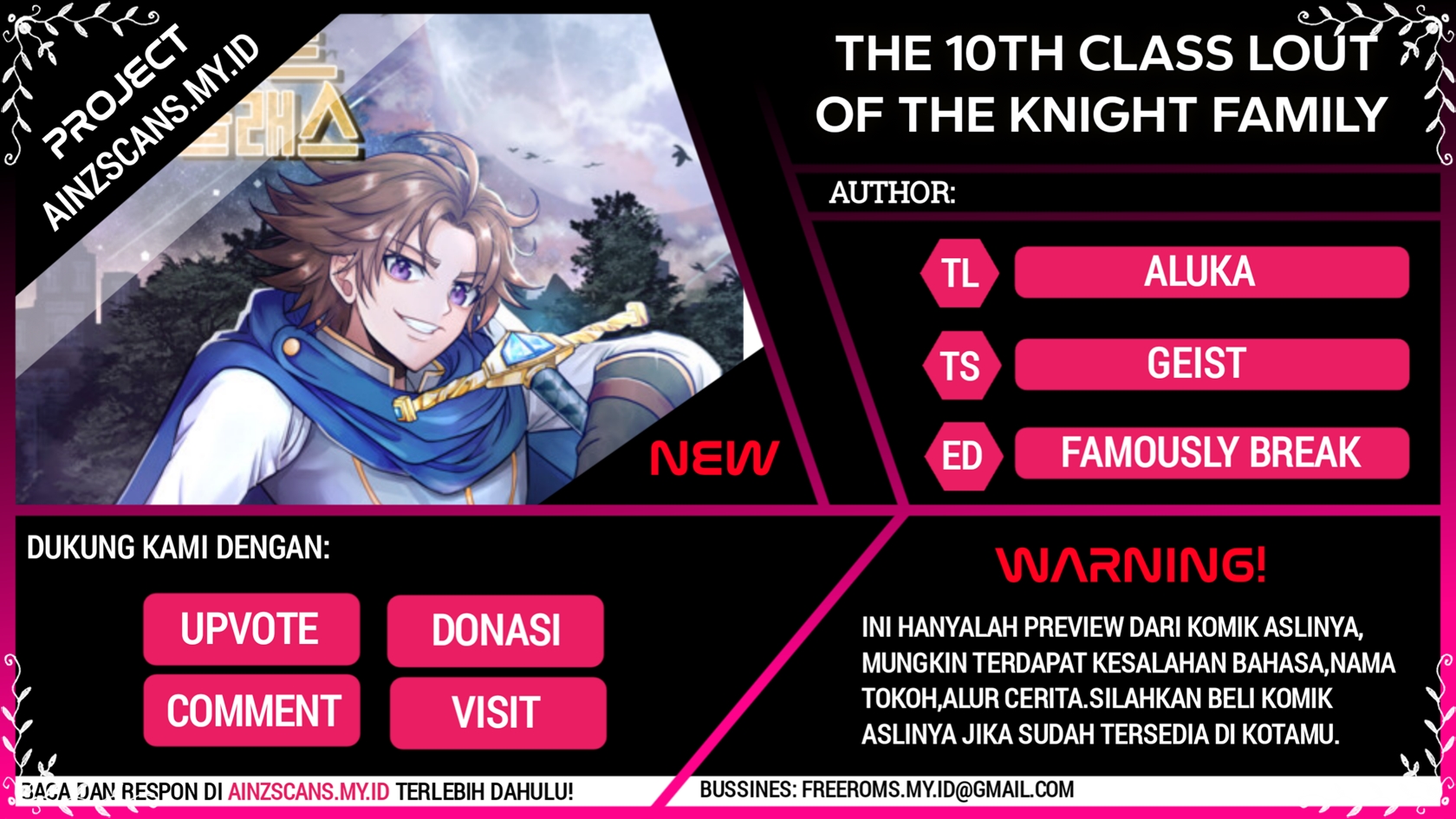 The 10th Class Lout of the Knight Family Chapter 08 Gambar 1
