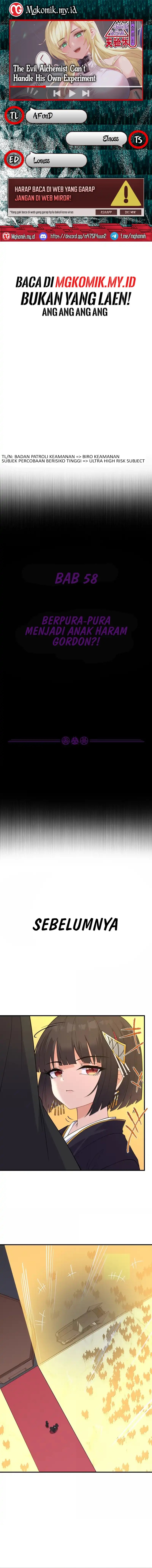 The Evil Alchemist Can’t Handle His Own Experiment Chapter 58 Gambar 1
