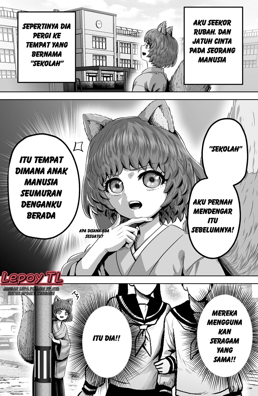 The Fox Girl Who Wants to Get Chummy With the Human Boy She Likes Chapter 05 Gambar 1
