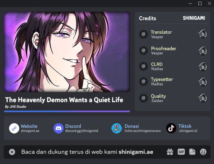 The Heavenly Demon Wants A Quiet Life Chapter 41 Gambar 1