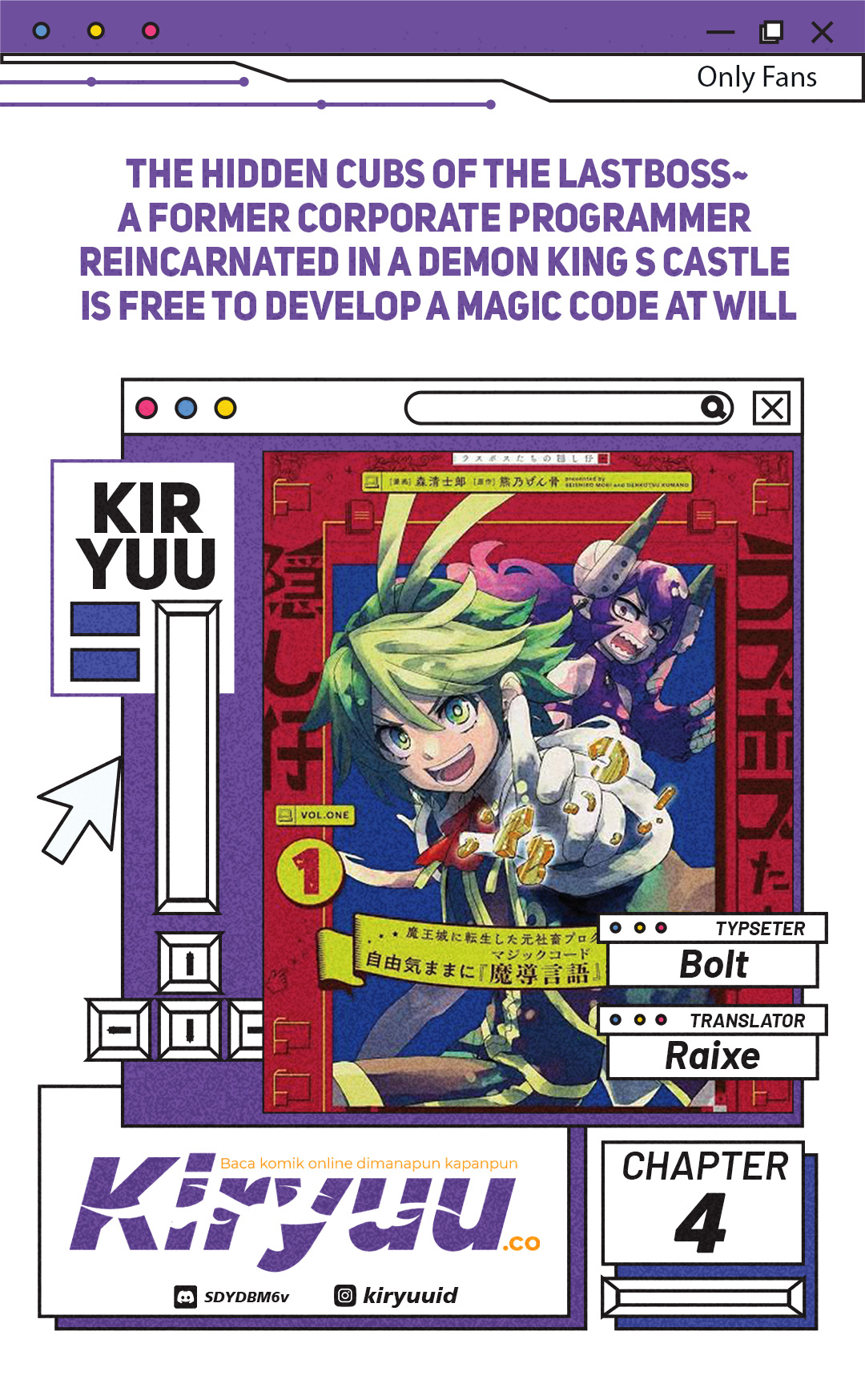 The Hidden Cubs of the Lastboss ~A Former Corporate Programmer Reincarnated in a Demon King’s Castle Is Free to Develop a “Magic Code” at Will.~ Chapter 04 Gambar 1