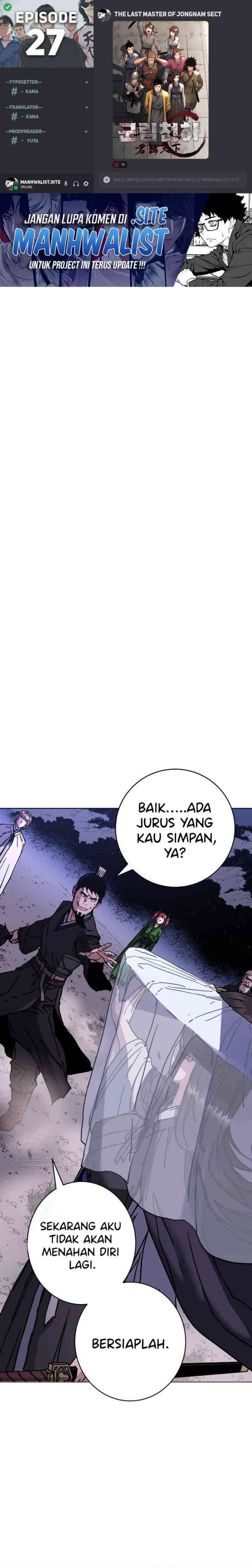 The Last Master of Jongnam Sect Chapter 27 Gambar 1