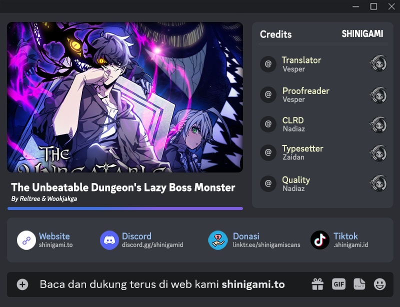 The Unbeatable Dungeon’s Lazy Boss Monster Chapter 92 Gambar 1