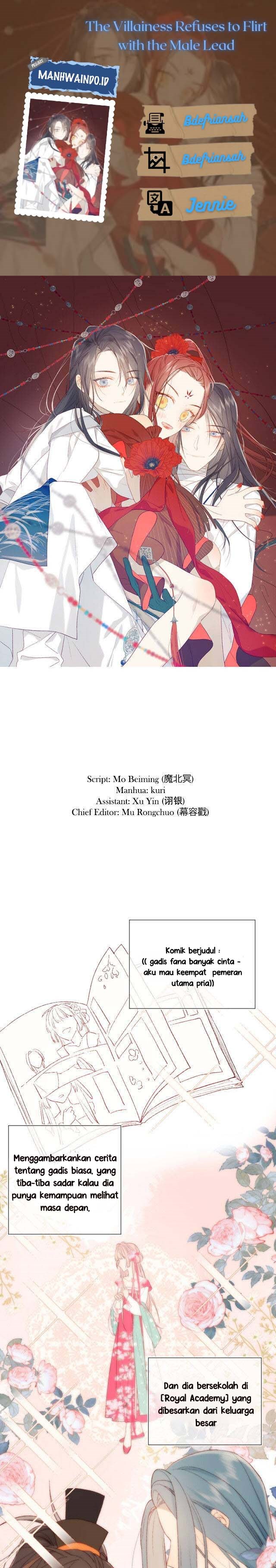 The Villainess Refuses to Flirt with the Male Lead Chapter 04 Gambar 1