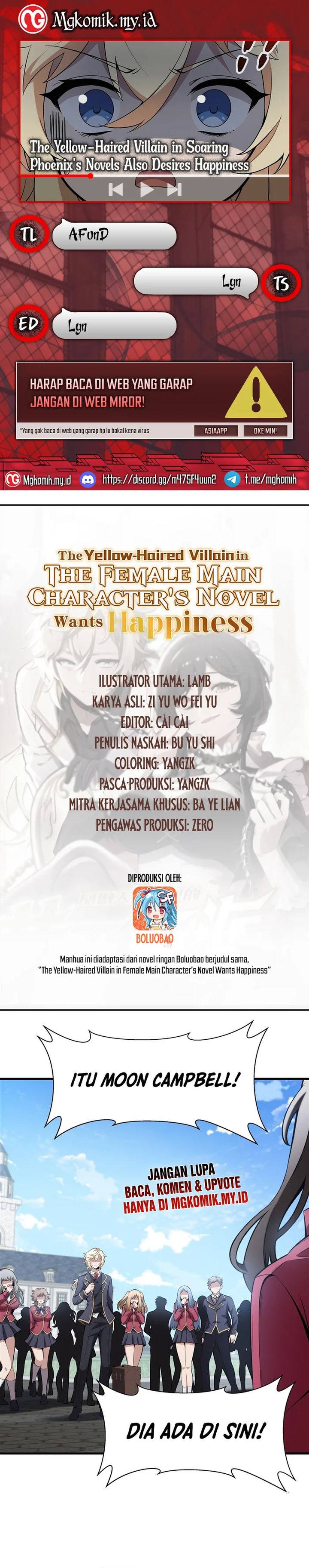 The Yellow-haired Villain in Female Main Character’s Novel wants Happiness Chapter 41 Gambar 1
