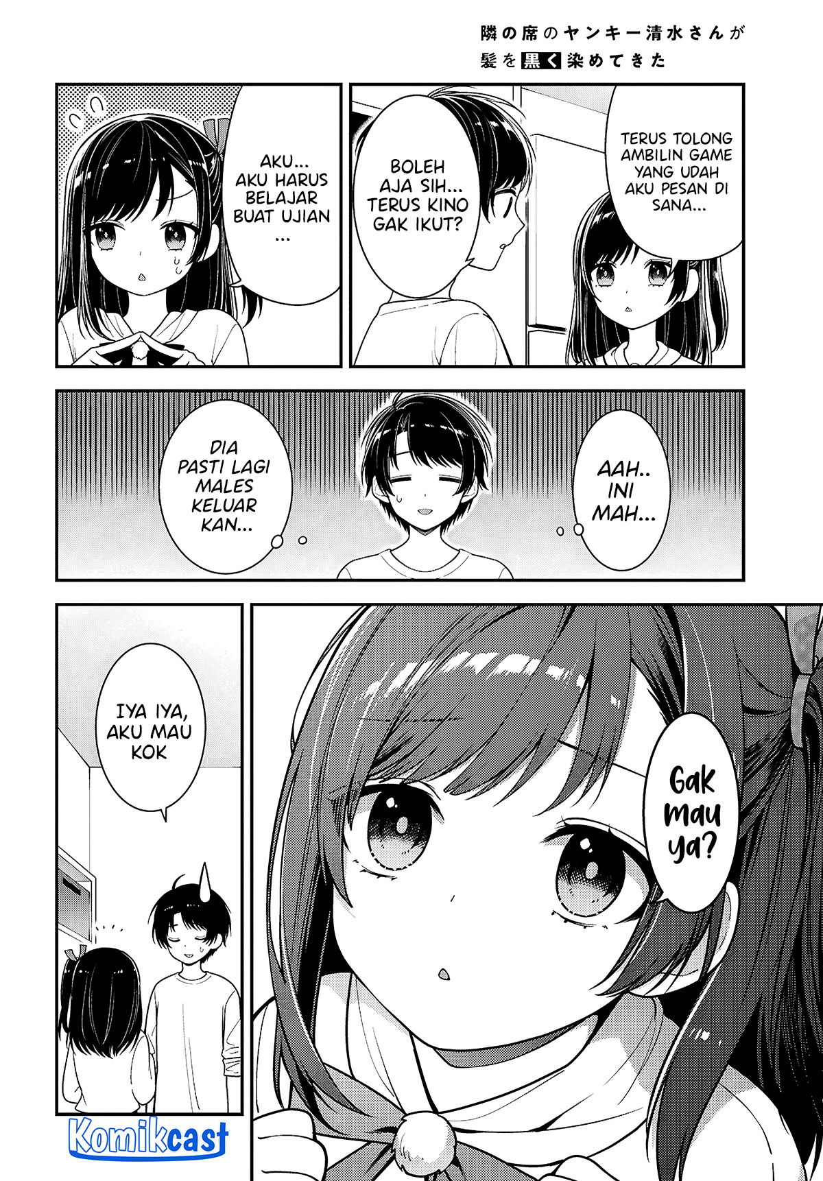 Tonari no Seki no Yankee Shimizu-san ga Kami o Kuroku Sometekita Chapter 05 Fix Gambar 9