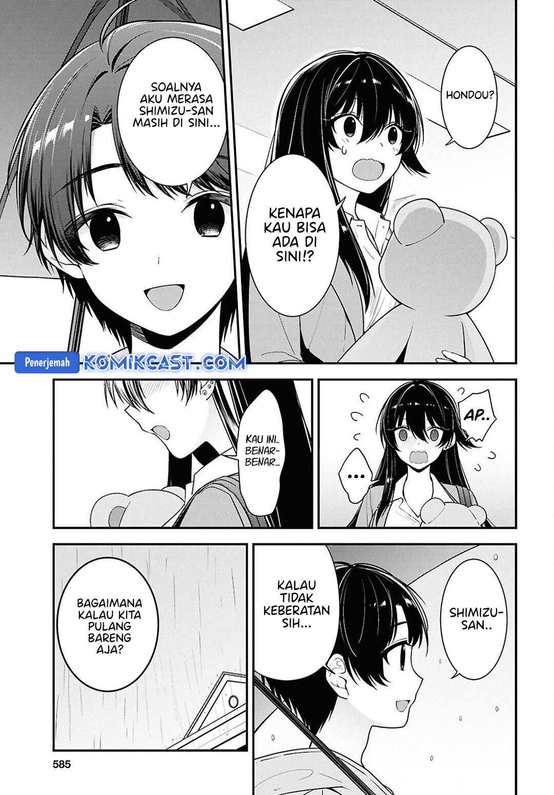 Tonari no Seki no Yankee Shimizu-san ga Kami o Kuroku Sometekita Chapter 08 Gambar 12