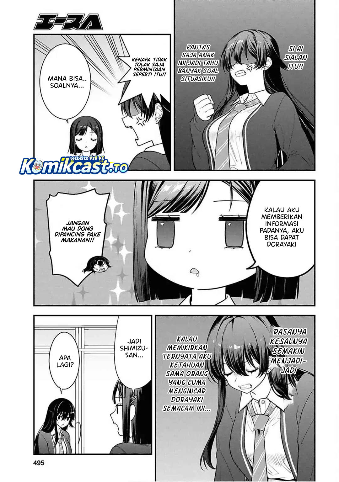 Tonari no Seki no Yankee Shimizu-san ga Kami o Kuroku Sometekita Chapter 13 Gambar 8