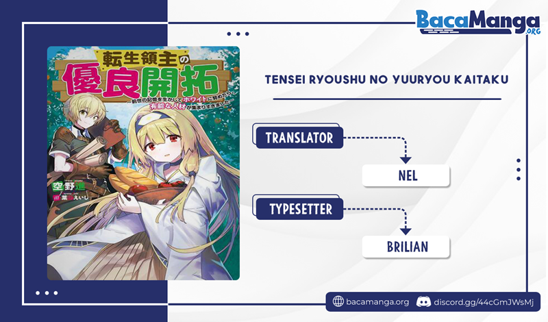 Tensei Ryoushu no Yuuryou Kaitaku: Zensei no Kioku o Ikashite White ni Tsutometara, Yuunou na Jinzai ga Atsumari Sugimashita Chapter 05.1 Gambar 1