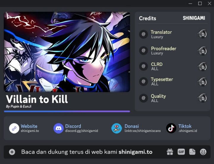 Villain To Kill Chapter 190 Gambar 1