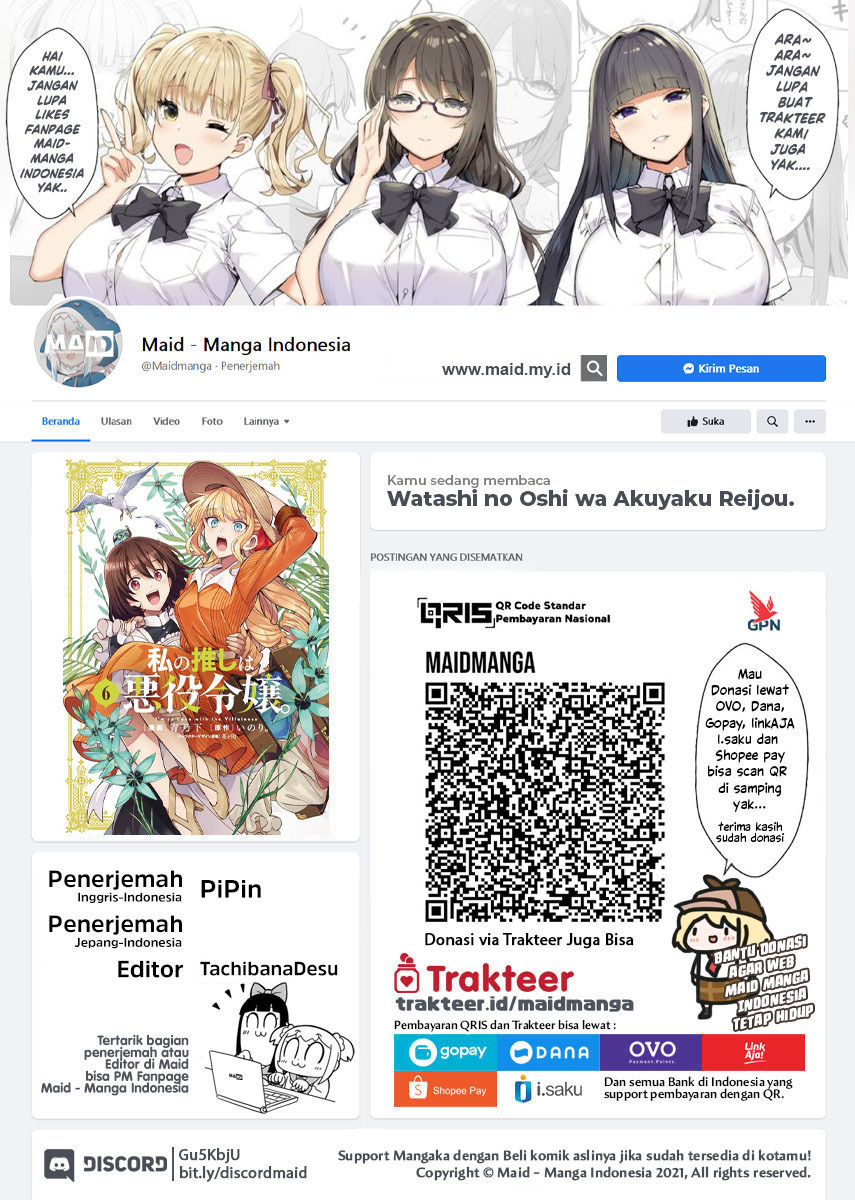 Watashi no Oshi wa Akuyaku Reijou. Chapter 38 Gambar 2