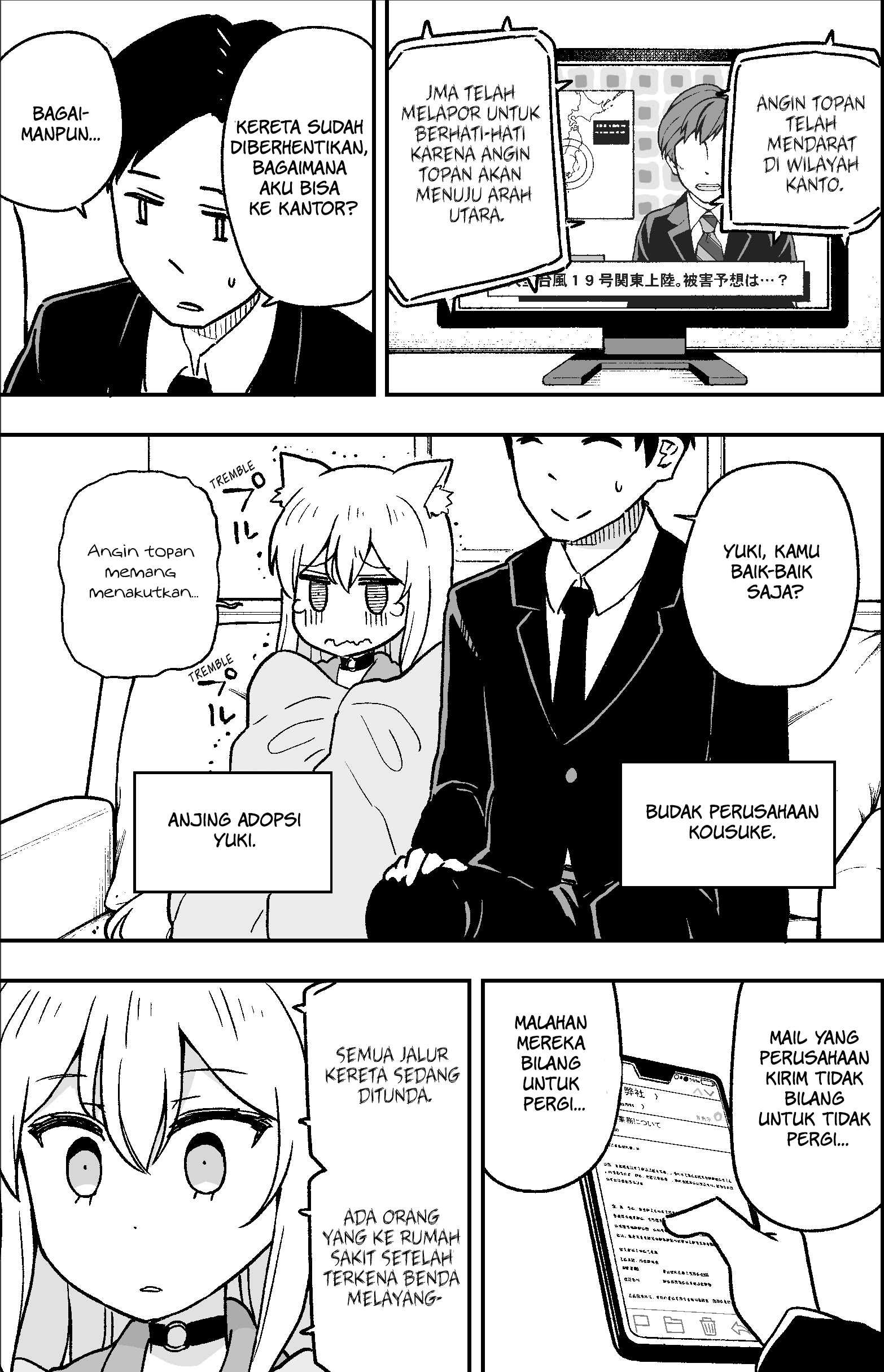 When I Try to Go to Work, the Dog I Picked up Gets in the Way Chapter 02 Gambar 1