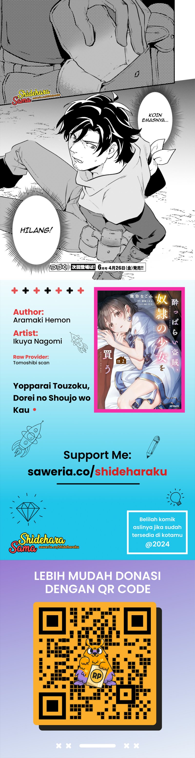 Yopparai Touzoku, Dorei no Shoujo wo Kau Chapter 16 Gambar 21