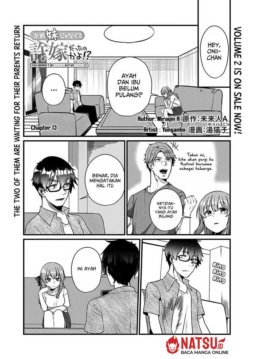 You Weren’t My Sister, But My Fiancee!? (Omae Imouto Janakute Iinazuke Datta no ka yo!?) Chapter 13 Gambar 2