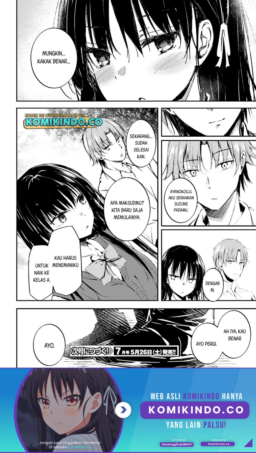 Youkoso Jitsuryoku Shijou Shugi no Kyoushitsu e Horikita Chapter 10 Gambar 20
